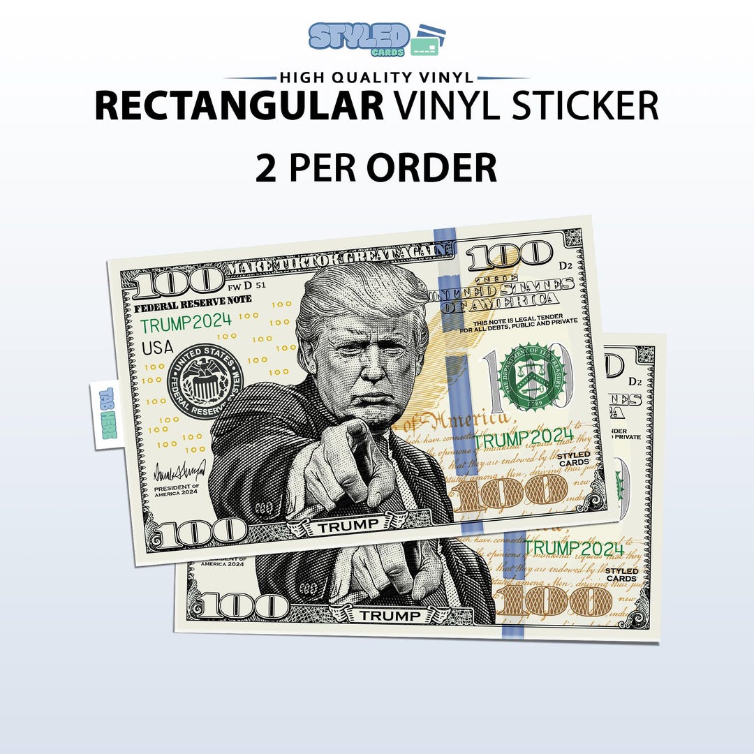 Trump Pointing Card Sticker With Tab - Etsy