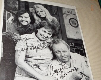 Signed All In The Family Cast Carroll O'connor Jean Stapleton + Others