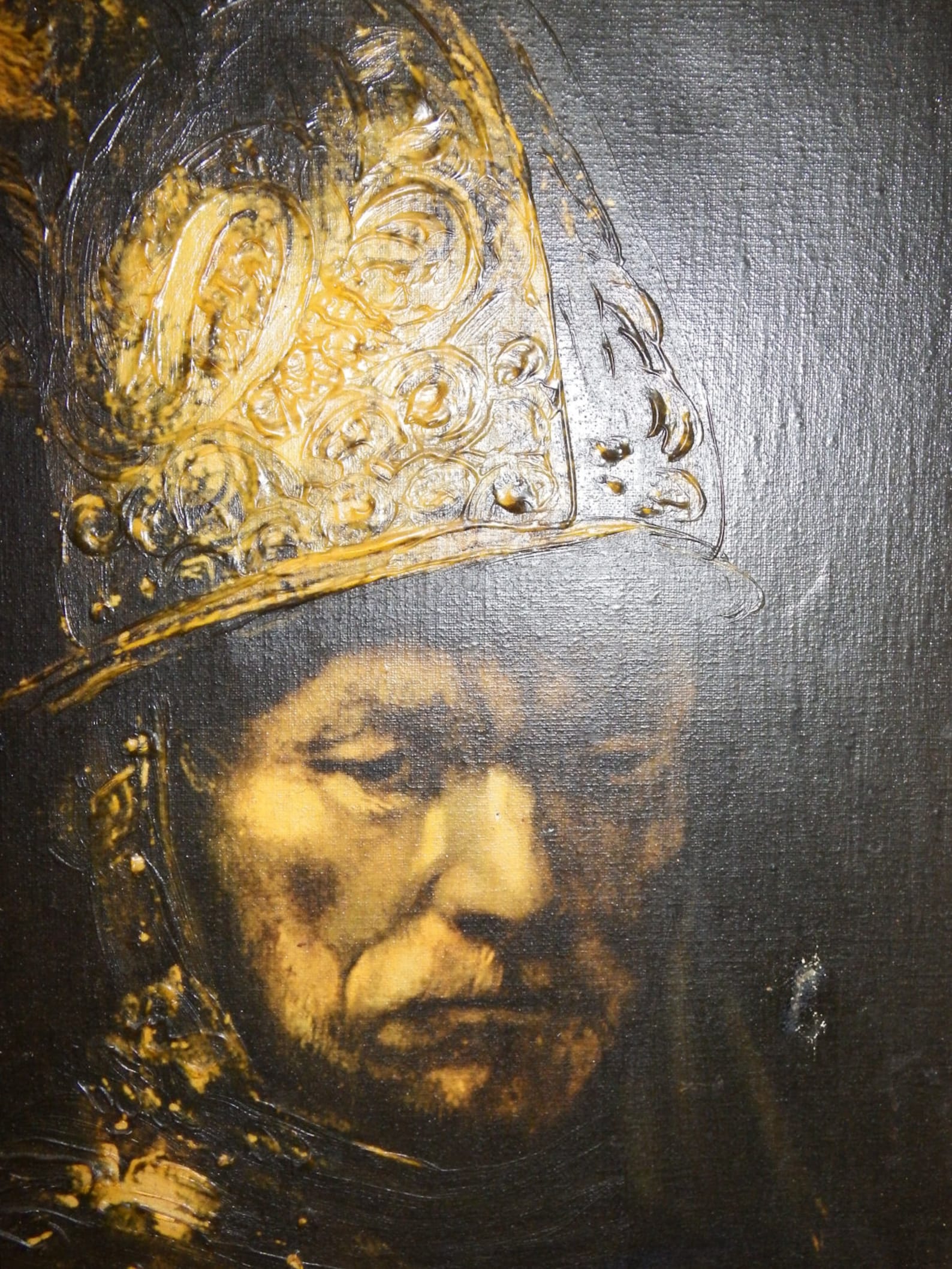 Rembrandt The Man with the Golden Helmet Framed Oil on Canvas Etsy
