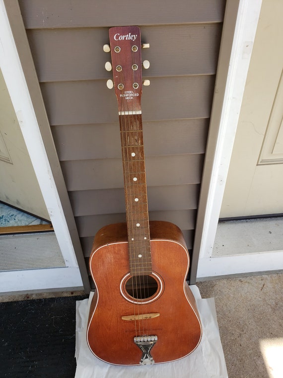Made In Usa Acoustic Guitar - Cortley 45 Made In Usa Student Guitar Very Rare Etsy