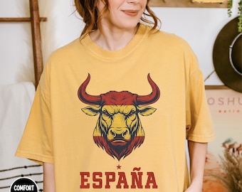 España Bull Shirt, Spain Soccer Tee, Vintage Spanish Football Shirt, World Cup 2026 España Fan Gift, Matador Bull Graphic Tee
