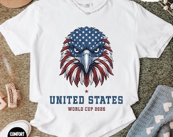 United States Eagle Shirt, USA Soccer Tee, American Football Fan Shirt, World Cup 2026 USA Graphic Tee, Patriotic Eagle Shirt