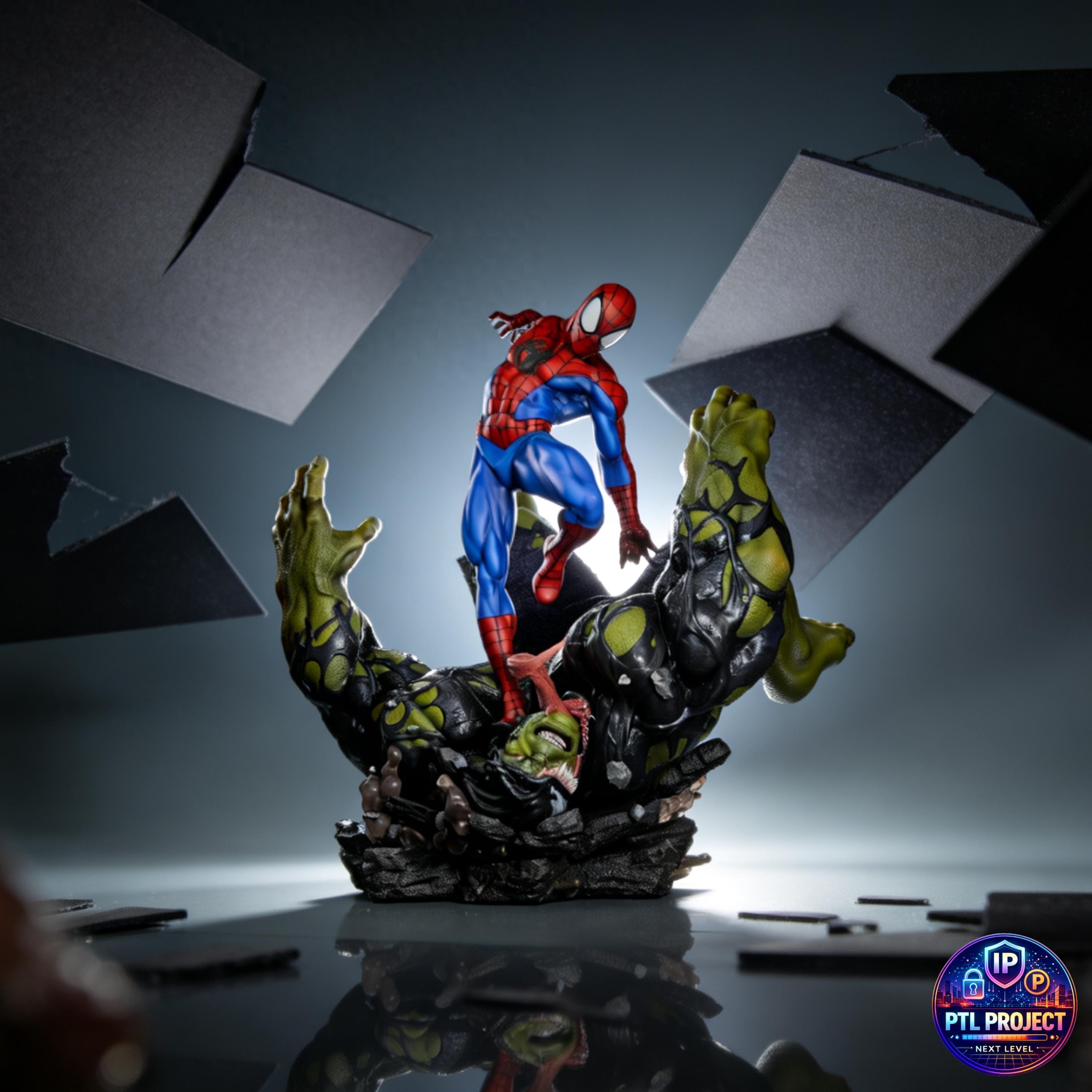 Spiderman Vs Hulk Fanart STL Statue | 1/6 Scale | Epic Battle Diorama ...