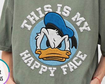 Donald Duck Stickdatei, Disney Shirt, Disney Reise Shirt Disney World, Disneyland Urlaub, Donald Duck Shirt