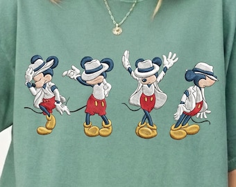 Micky Stickerei Design, Süße Mickey-Datei, Retro Mickey-Datei, Maus-Shirt, Familienurlaub Tshirt, Familienausflug, Mickey Liebhaber Geschenk