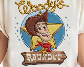 Toy Story Woody besticktes Design, bestickte Toy Story Datei, Woody t-shirt, Pixar Shirt, Disney tshirt, Disney Tanktop