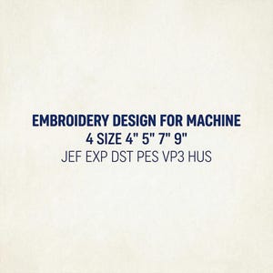 Puede incluir: Texto azul oscuro sobre fondo claro: "EMBROIDERY DESIGN FOR MACHINE 4 SIZE 4" 5" 7" 9" JEF EXP DST PES VP3 HUS". La imagen muestra dise&ntilde;os de bordado.