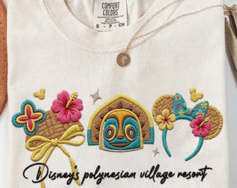 Kokette Schleife Disney’s Polynesian Village Resort Stickdatei, Minnie Ear Stirnband Aloha, Magic Kingdom, Disneyland Urlaubsreise