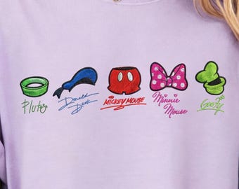 Micky und Freunde Stickdatei, Disney Shirts, Disney Urlaub, bestickte Disney Squad Shirts, Disney Familie