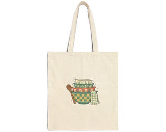 Kitchenware Doodle, Eco-Friendly Canvas Tote Bag