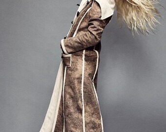 women's shearling coats full length