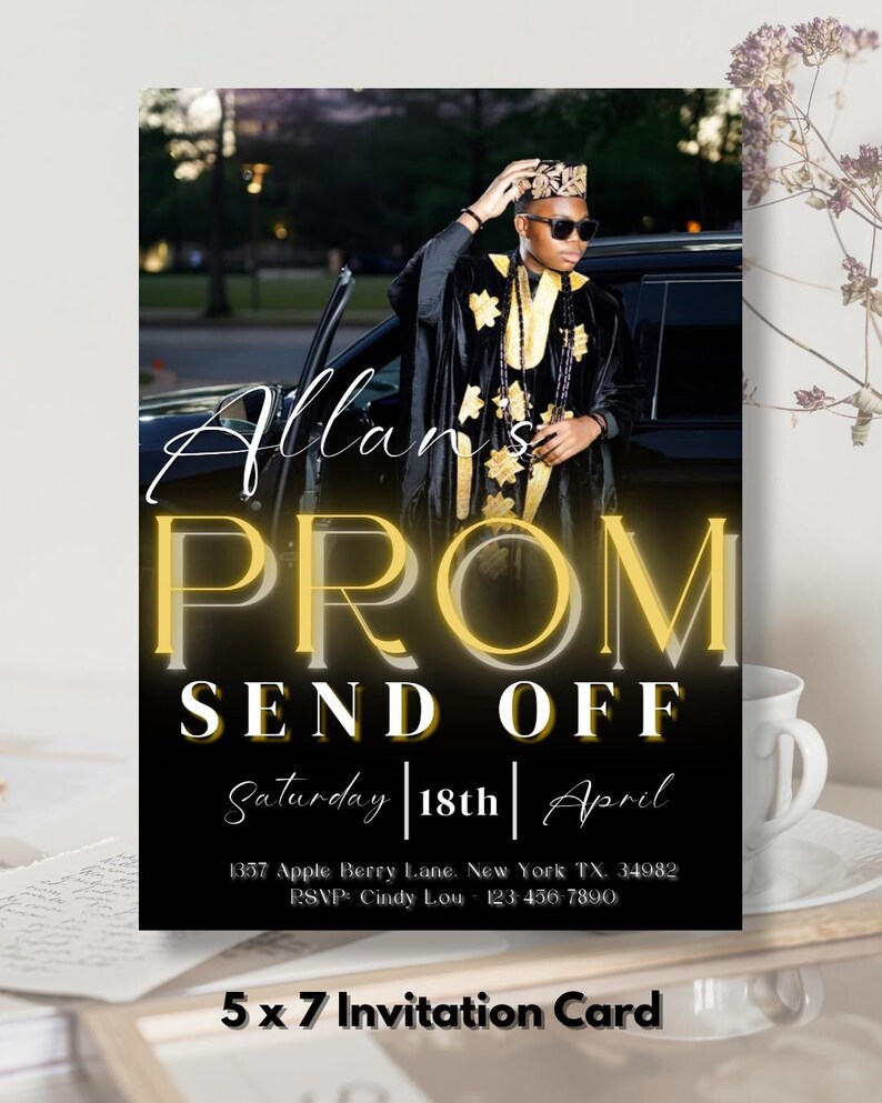 Prom Send off Invitation Editable | Graduation Party Invite | Class of ...