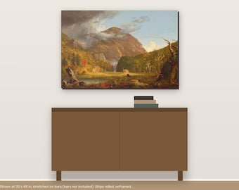 White Mountains Landscape Large Canvas Wall Art | Crawford Notch by Thomas Cole | New England Decor | Rolled Canvas 24x36 32x48 40x60