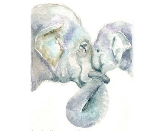 baby elephant art etsy