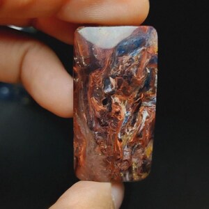 Natural Pietersite Cabochon, Rectangular Storm Stone.