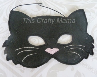 Felt Black Cat Mask