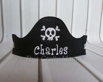 Personalized Felt Pirate Hat