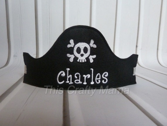 Personalized Felt Pirate Hat