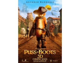 Puss In Boots / Premium Matte vertical poster