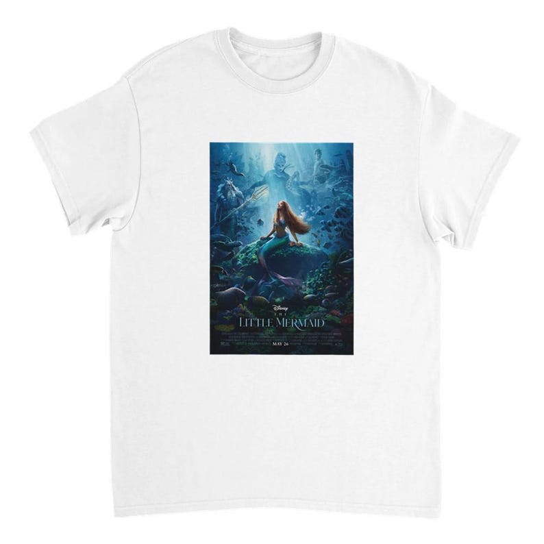 The Little Mermaid Live-Action T-Shirt – Under the Sea Adventure in White or Black White