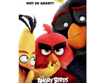 Angry Birds Movie Character Ensemble Poster – Vibrant Matte Finish Wall Art in Multiple Sizes