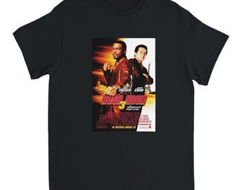 Camiseta de la película Rush Hour 3: Estilo lleno de acción en una selección de colores y tallas clásicas.