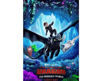 How To Train Your Dragon : The Hidden World / Premium Matte vertical poster