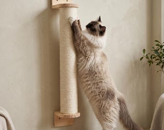 Wall Mounted Cat Scratcher - Vertical Sisal Scratching Post