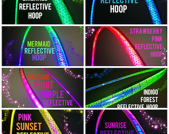 Aro de hula hula reflectante Color Morph: polipropileno o HDPE, para danza y ejercicio