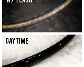 Black Reflective Hula Hoop – HDPE or Polypro, Dance & Exercise