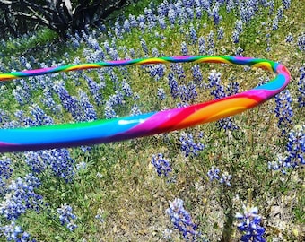 Groovy Rainbow Hula Hoop – Polypro or HDPE, Dance & Exercise