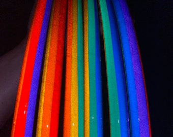 Reflective Rainbow Hula Hoop – Polypro Dance & Exercise