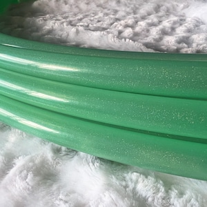 Mint Stardust 3/4” Polypro Dance & Exercise Hula Hoop COLLAPSIBLE push button or minis - glitter lilac green sage