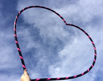 Push button COLLAPSIBLE  Heart Hula Hoop grip, deco, or untaped