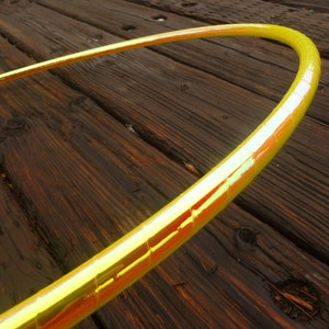 Sunburst POLYPRO or HDPE Performance Dance & Exercise Hula Hoop - 5/8&quot; 3/4&quot; color changing gold yellow sunshine