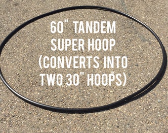Hula Hoop tándem de 60 pulgadas: se puede convertir en dos aros de 30 pulgadas, personalizable.