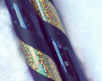 Honey Bee Hula Hoop, Black and Gold Sequin, Collapsible