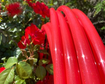Red Glitter Polypro Hula Hoop – Queen of Hearts, Collapsible Dance Hoop