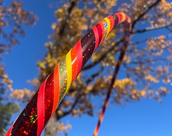 Gratitude  Dance Hula Hoop, Polypro Exercise Hoop, Red Orange Yellow