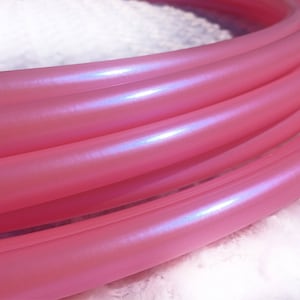 Unicorn Pink 5/8” Polypro Dance & Exercise Hula Hoop COLLAPSIBLE push button or minis  - pink blue color shift
