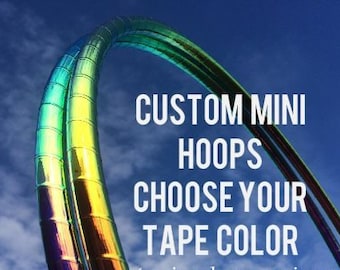 CUSTOM MINIS - Poi Mini Hoops - Any Combination Dance & Exercise Mini Double Hula Hoop COLLAPSIBLE Push Button or solid