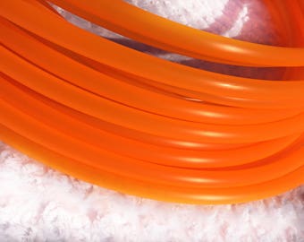 UV Orange 5/8" Polypro Dance & Exercise Hula Hoop COLLAPSIBLE push button or minis - GLOWS in black light