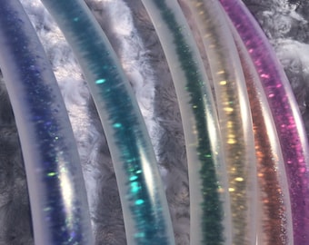 Pixie Dust  Loose Glitter Filled Polypro Mini Arm Hula Hoops -  doubles RIVETED SHUT
