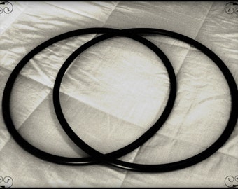 Aros de hula hula mini Poi gemelos sin cinta/desnudos, hechos a mano: aros para dos brazos