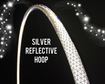 Silver Reflective HDPE or Polypro 5/8" 3/4" Dance & Exercise Hula Hoop - NOT an LED hoop white