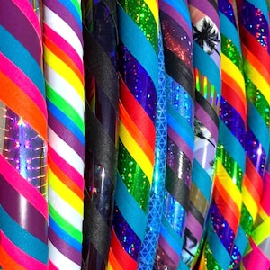 Quality Kid Hula Hoops - Grip, Sparkle, Glitter, Rainbow, Children