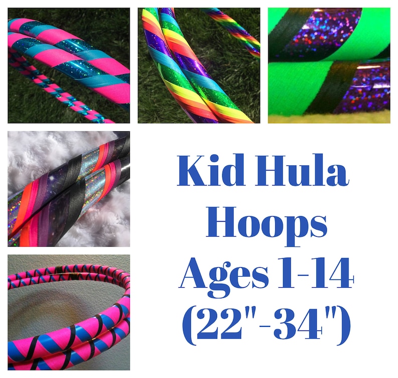 Quality Kid Hula Hoops Grip, Sparkle, Glitter, Rainbow, Children image 1