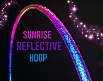Sunrise Reflective HDPE or Polypro 5/8" 3/4" Dance & Exercise Hula Hoop - NOT an LED hoop