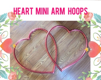 Heart Mini Hula Hoops - Untaped or Taped, Pair of Two