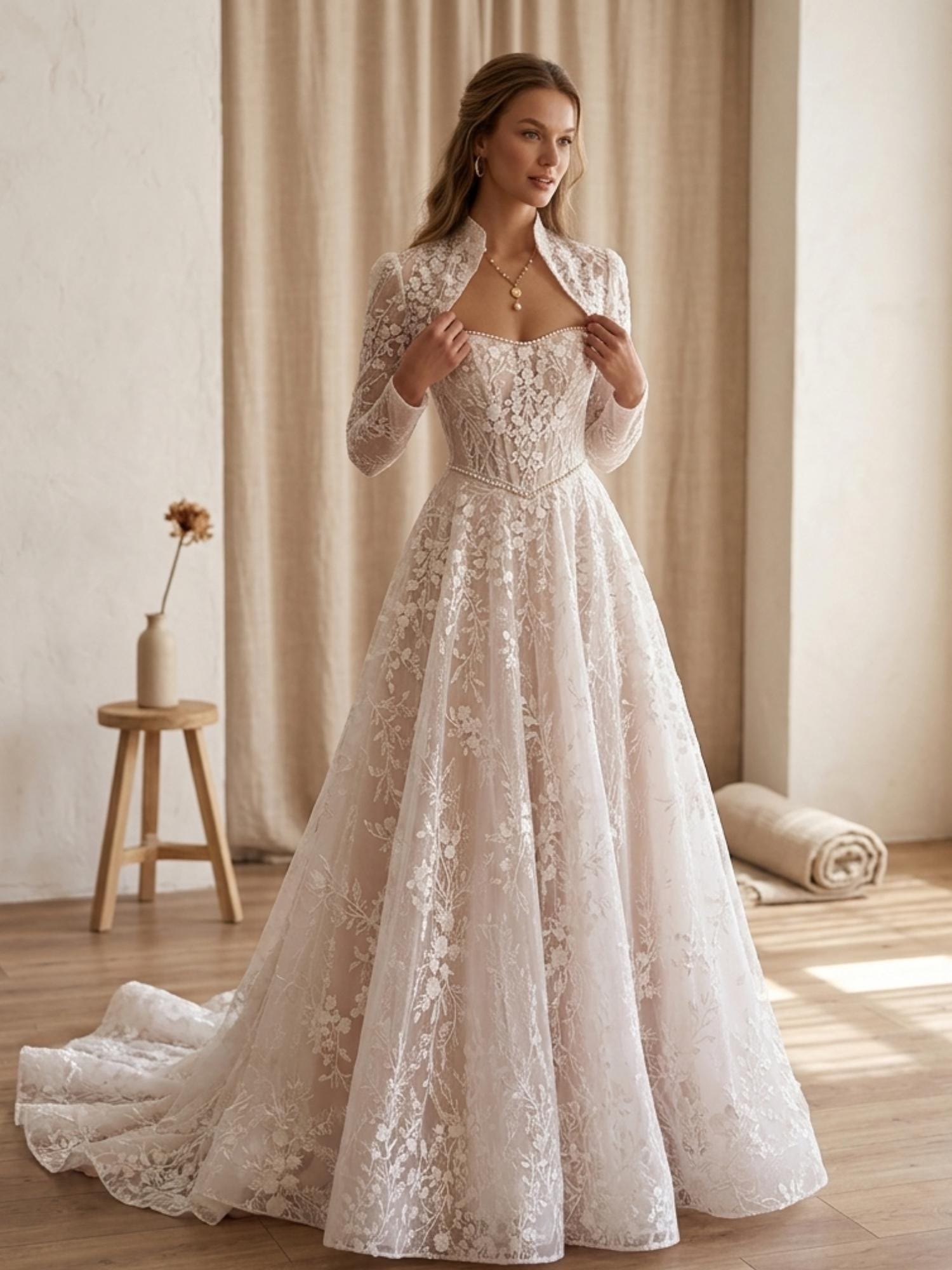 Lace Applique Aline Wedding Dress - Etsy